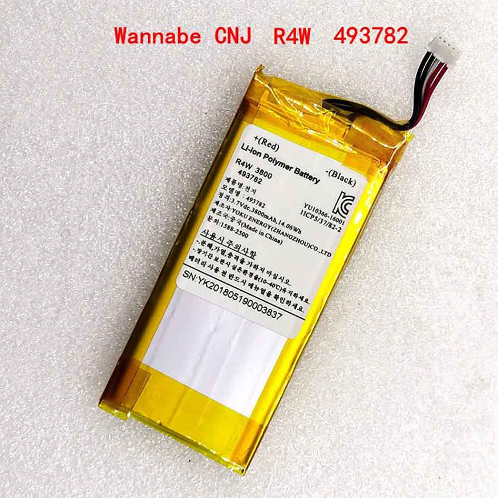 Wannabe 493782 3.7V 3800mAh Replacement Battery