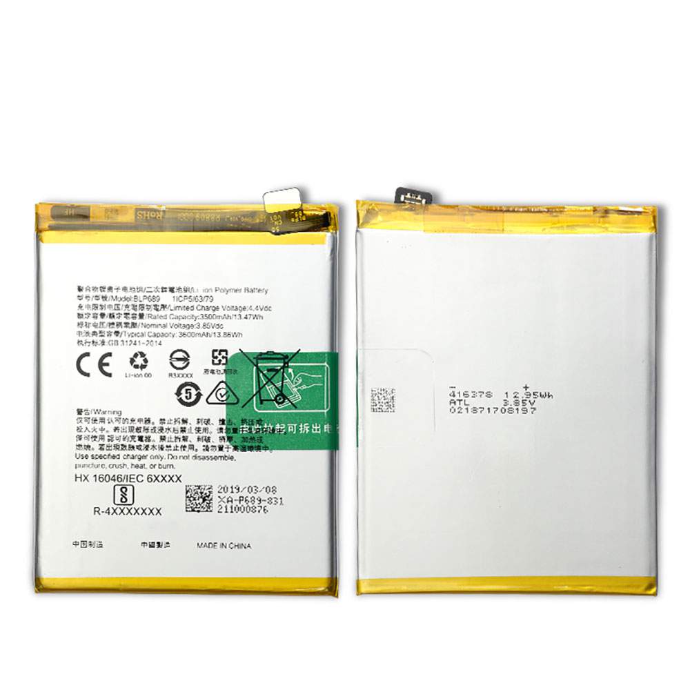 OPPO BLP689 3.85V/4.40V 3500mAh/13.47WH Replacement Battery