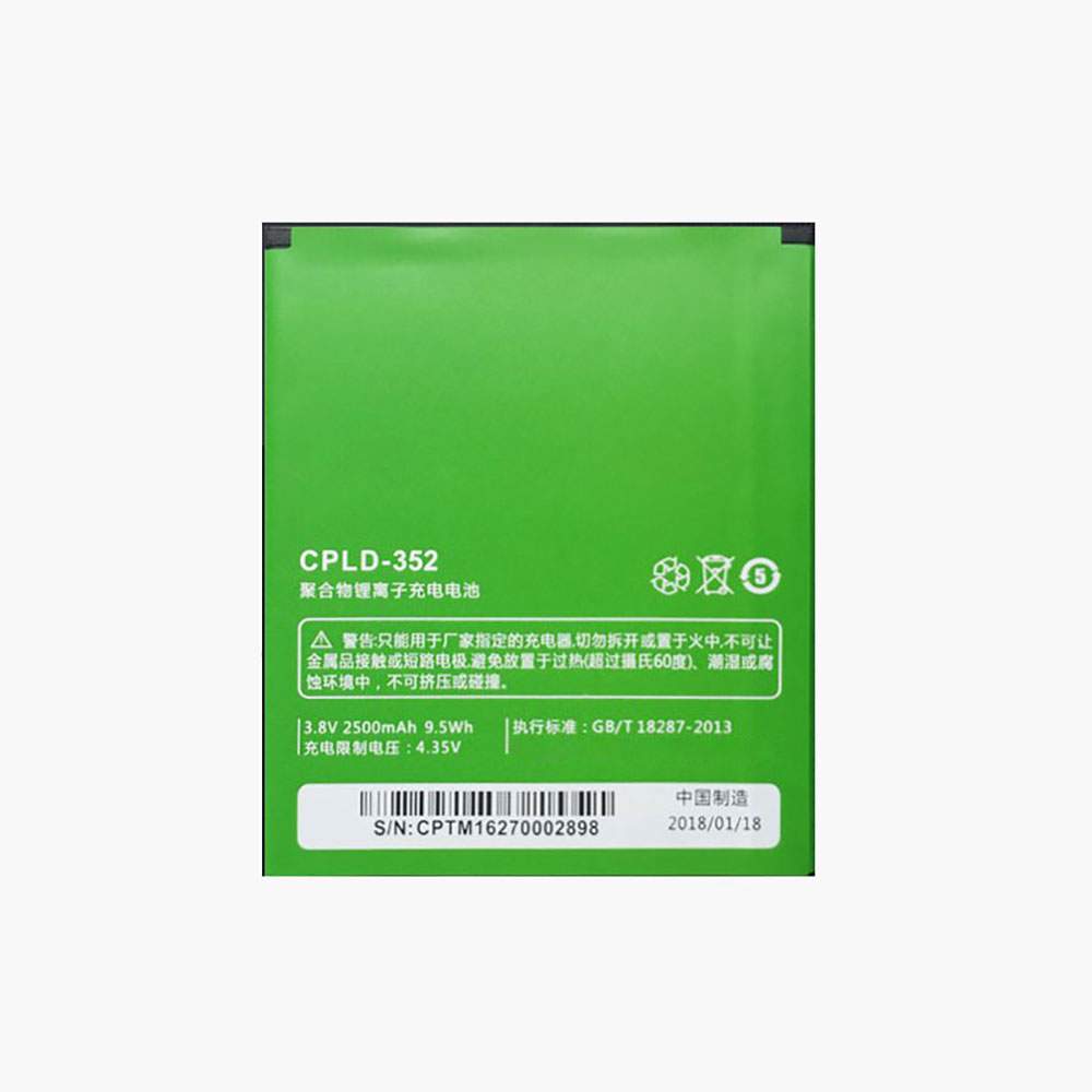 COOLPAD CPLD-352 3.8V/4.35V 2500mAh/9.5WH Replacement Battery