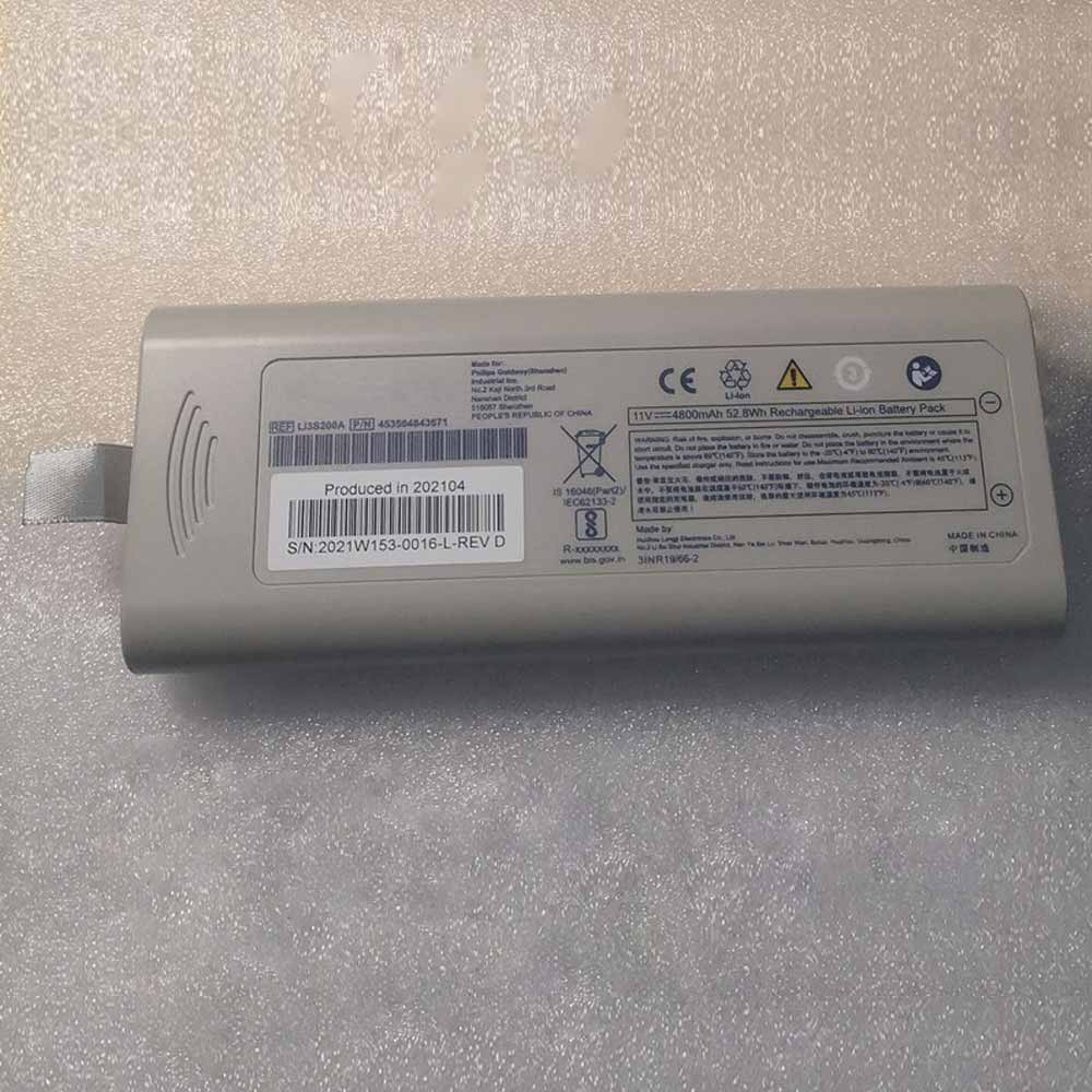philips LI3S200A 11.1V 4800mAh 52.8Wh Replacement Battery