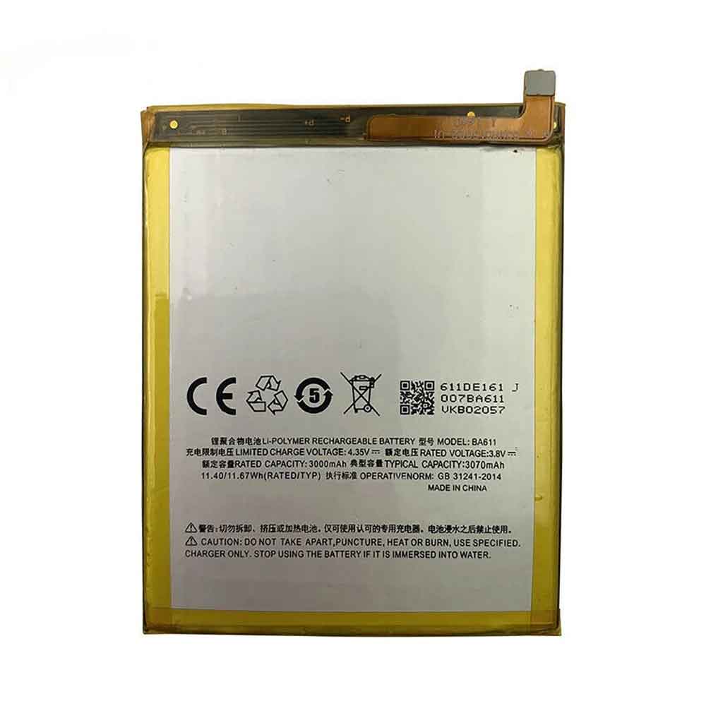 Meizu BA611 3.8V 4.35V 3070mAh/11.67WH Replacement Battery