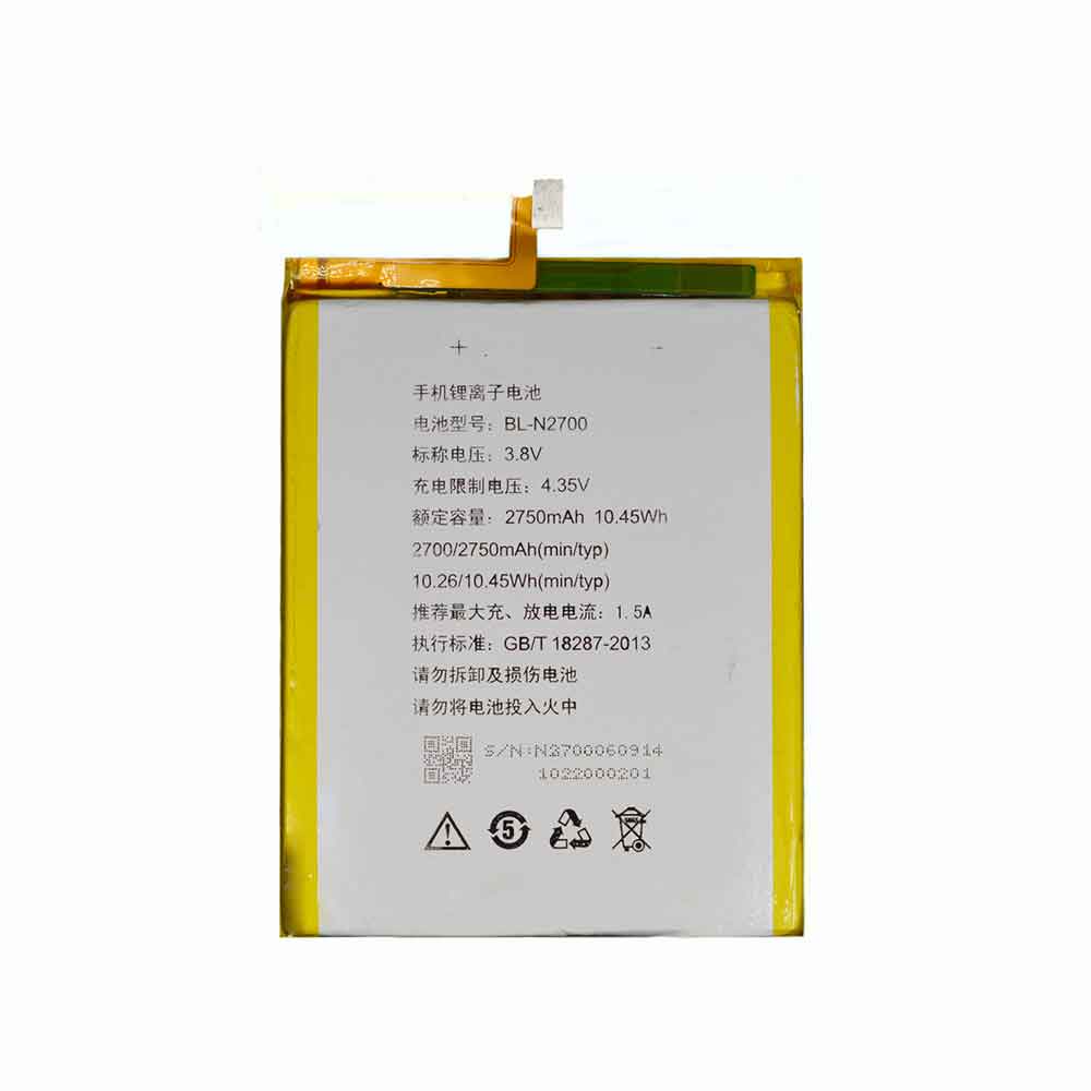 GIONEE BL-N2700 3.8V 2750mAh Replacement Battery