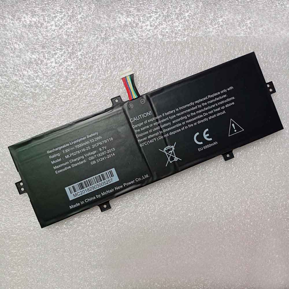 LISUN MLP5278116-2S 7.6V 7000mAh Replacement Battery