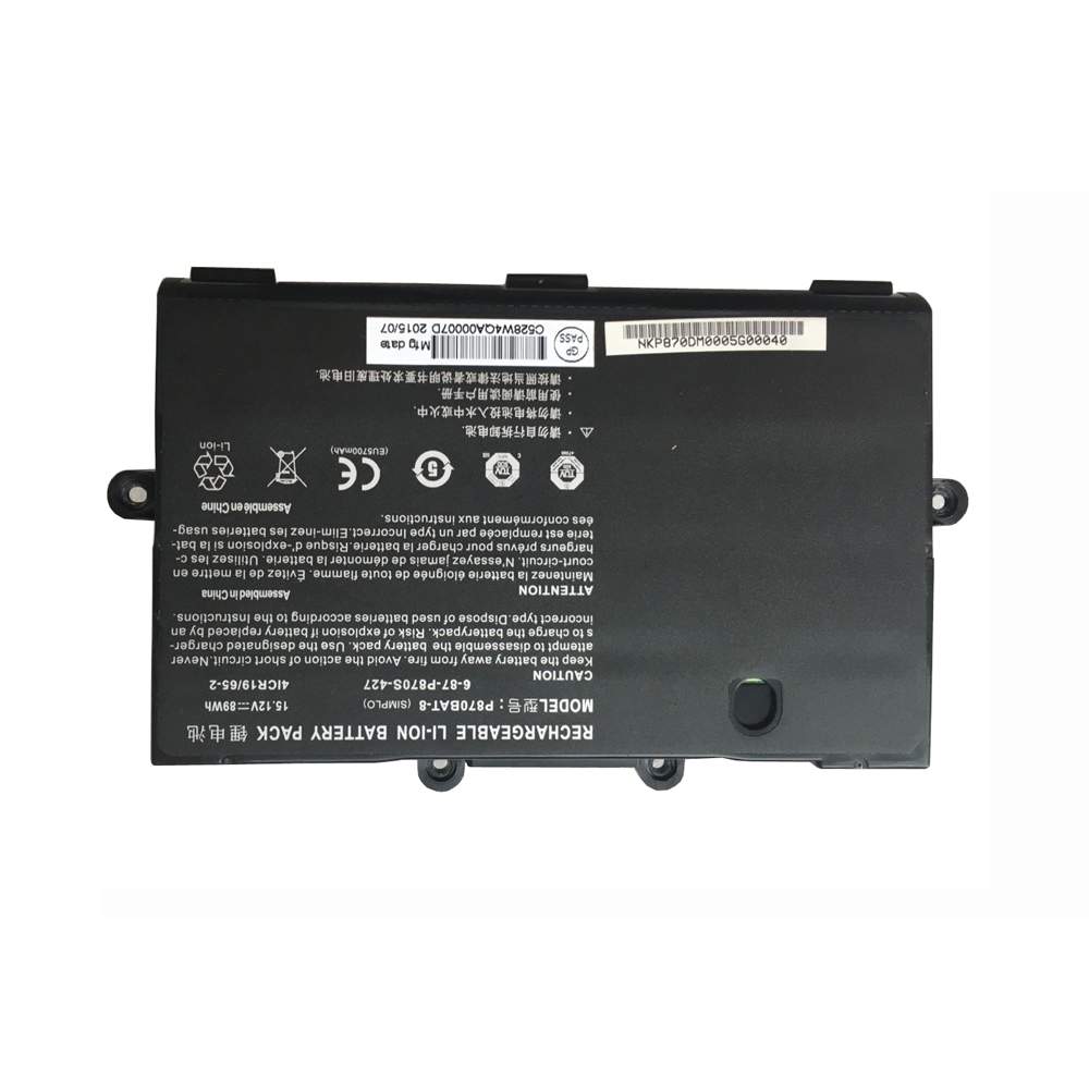 clevo P870BAT-8 15.12V 89Wh Replacement Battery