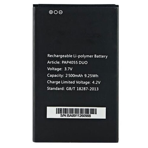 Prestigio PAP4055DUO 3.7V/4.2V 2500mAh/9.25WH Replacement Battery