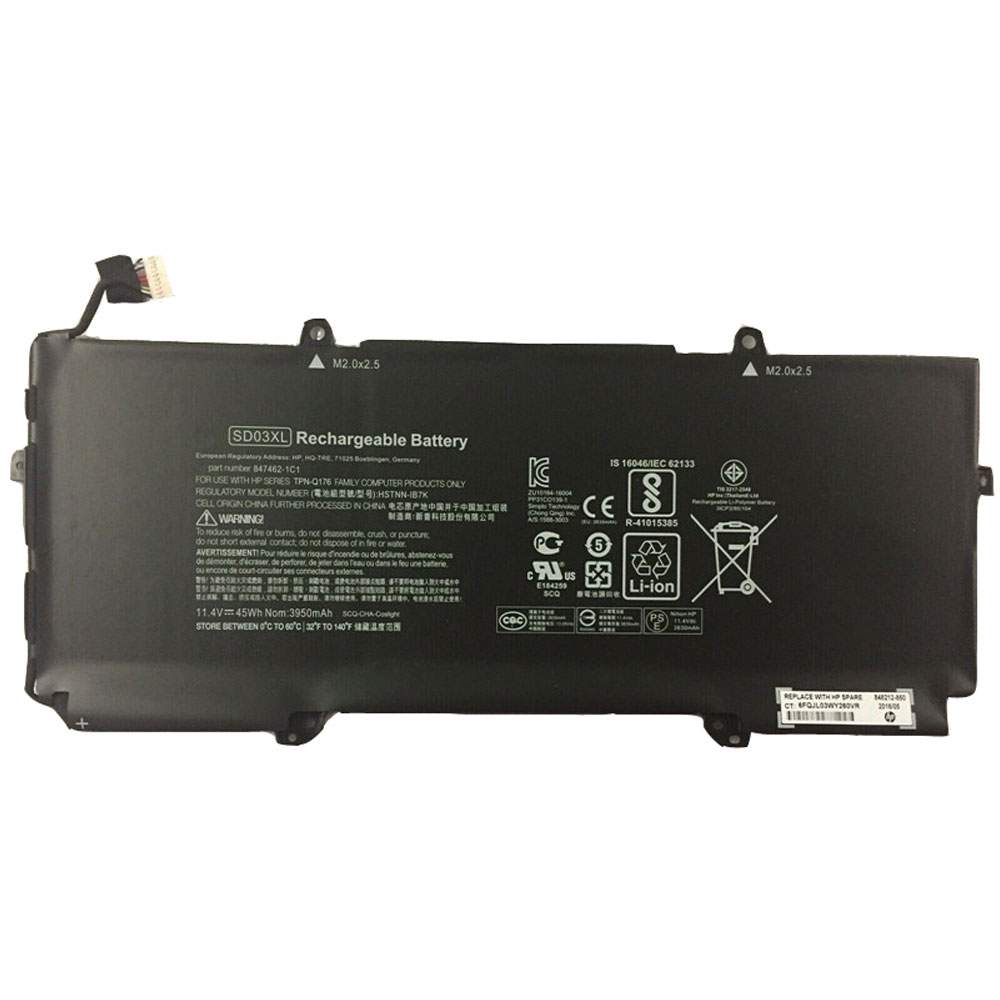 hp SD03XL 11.4V/13.05V 3830mAh/45WH Replacement Battery