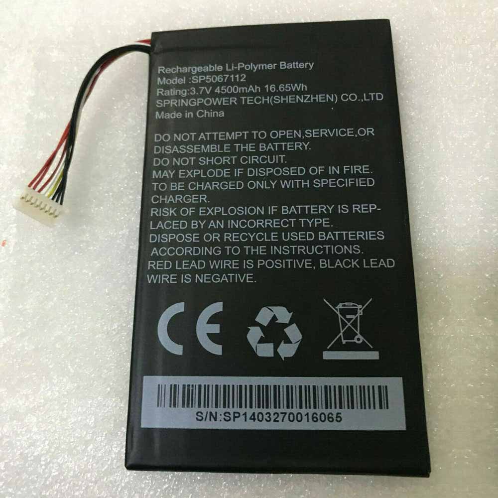 Fuhu SP5067112 3.7V/4.2V 4500mAh 16.65Wh Replacement Battery