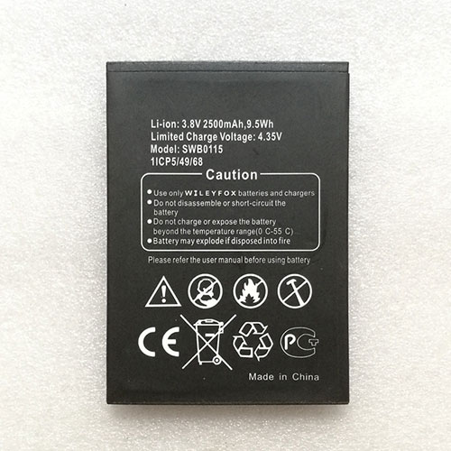 Wileyfox SWB0115 3.8V/4.35V 2500mAh/9.5WH Replacement Battery