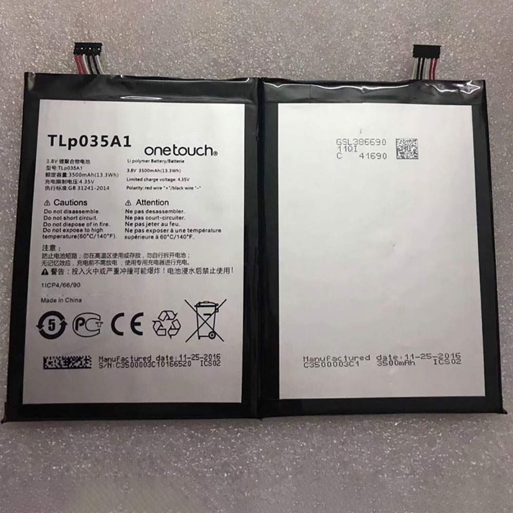 ALCATEL TLP035A1 3.8V/4.35V 3500mAh Replacement Battery