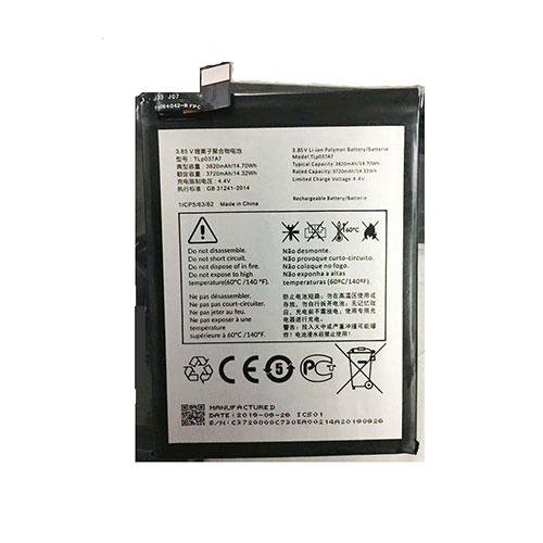 ALCATEL TLp037A7 3.85V/4.4V 3720mAh/14.32WH Replacement Battery