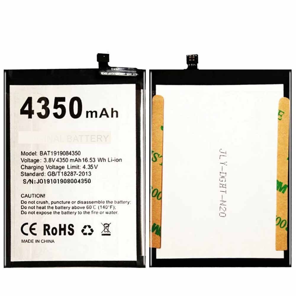 DOOGEE BAT1919084350 3.8V/4.35V 4350mAh/16.53WH Replacement Battery
