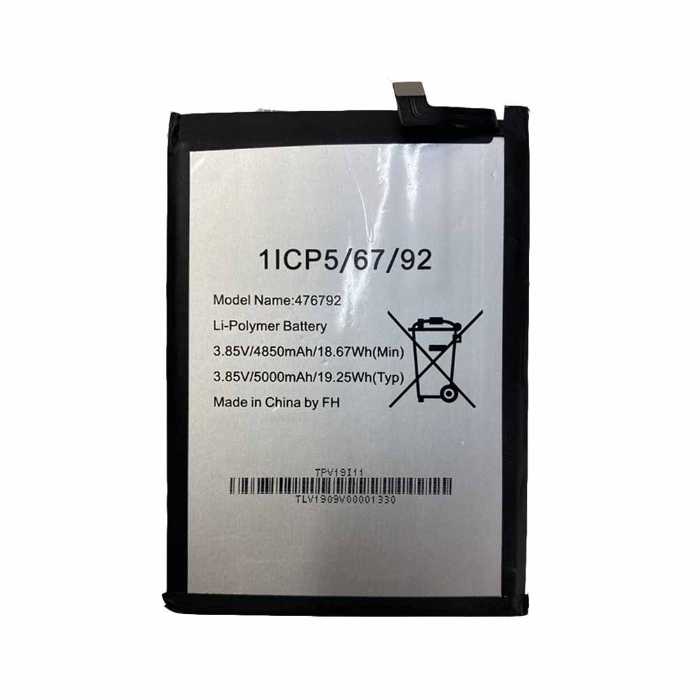 Wiko 476792 3.85V/4.4V 4850mAh/18.67WH Replacement Battery