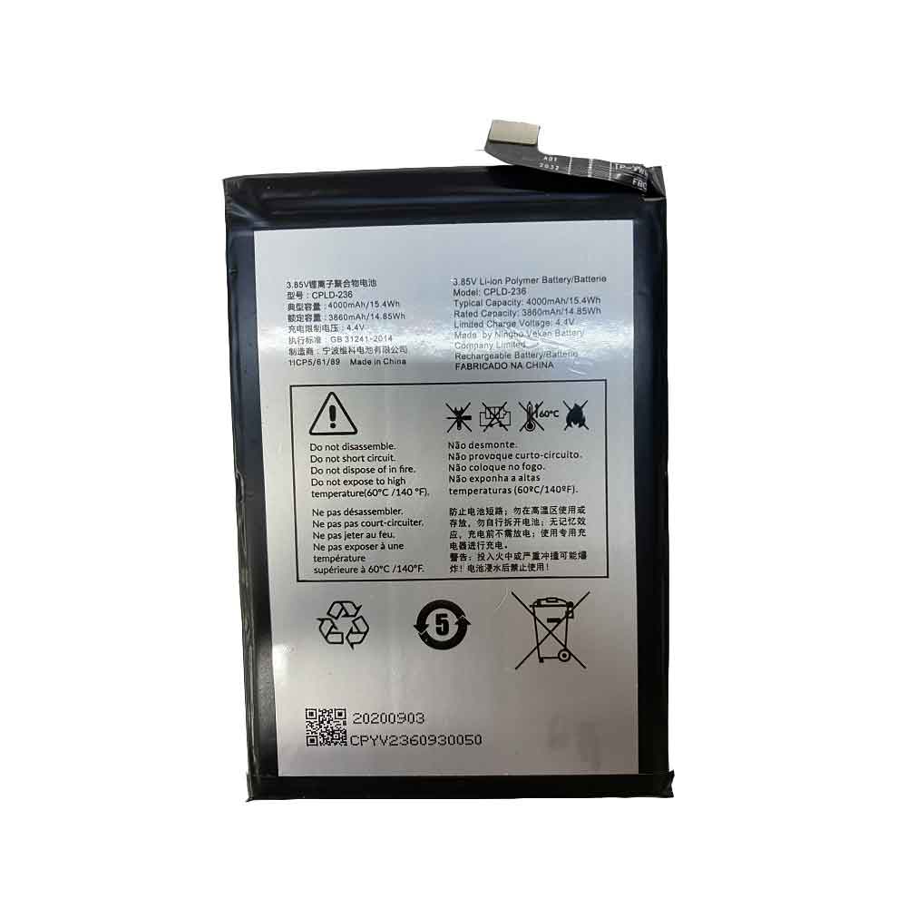 COOLPAD CPLD-236 3.85V 4.40V 3860mAh 14.85WH Replacement Battery