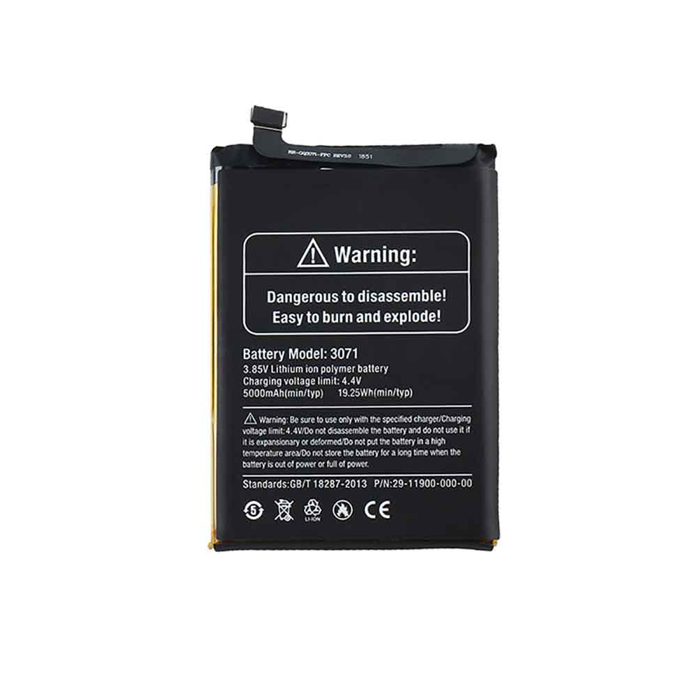 Ulefone 3071 3.85V 4.4V 5000mAh 19.25WH Replacement Battery
