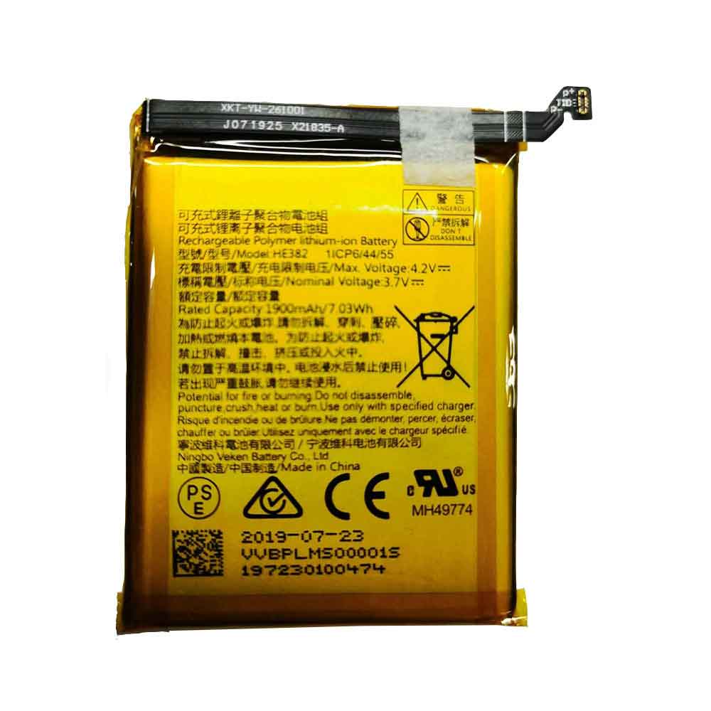 Leomo HE382 3.7V 4.2V 1900mAh/7.03WH Replacement Battery