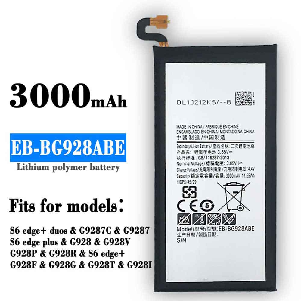 SAMSUNG EB-BG928ABE 3.85V 4.4V 3000mAh/11.55WH Replacement Battery