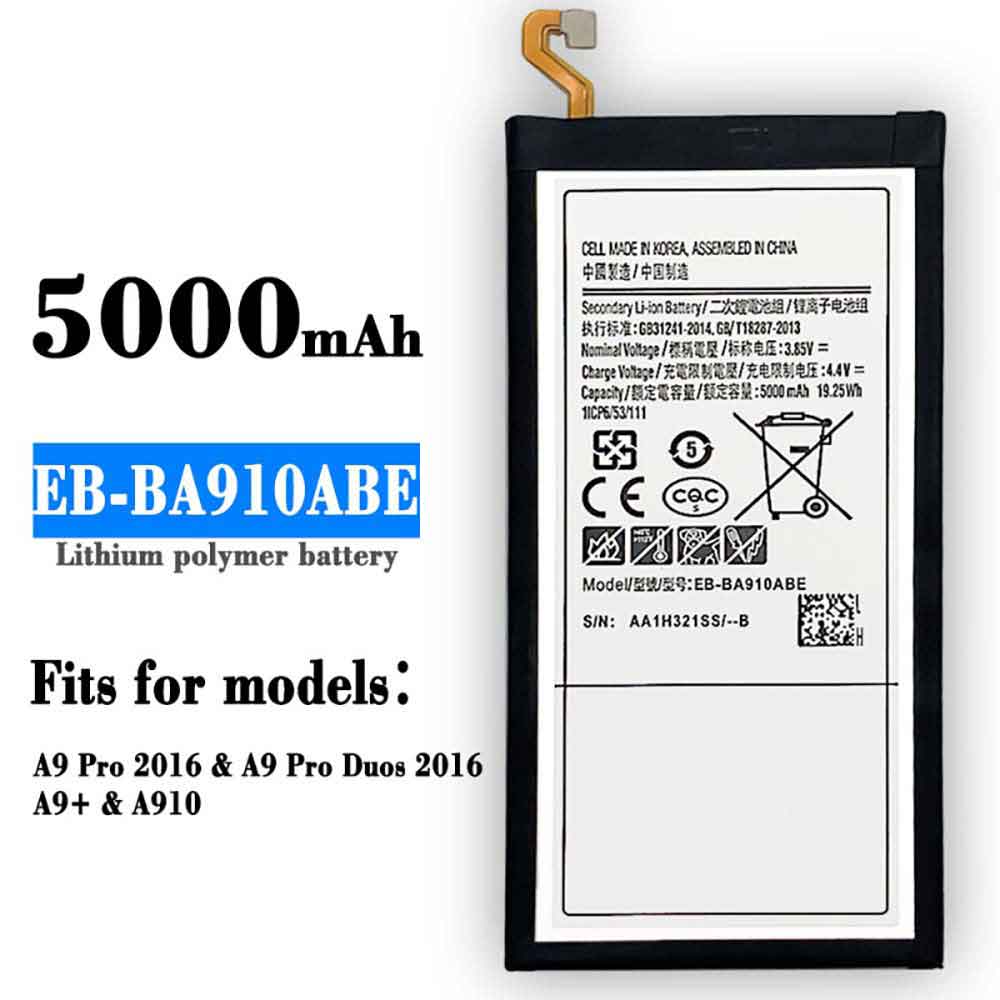 SAMSUNG EB-BA910ABE 3.85V 4.4V 5000mAh/19.25WH Replacement Battery