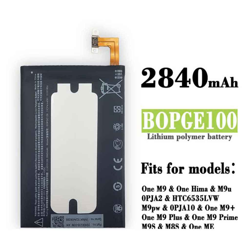 HTC BOPGE100 3.83V 4.4V 2840mAh/10.87WH Replacement Battery