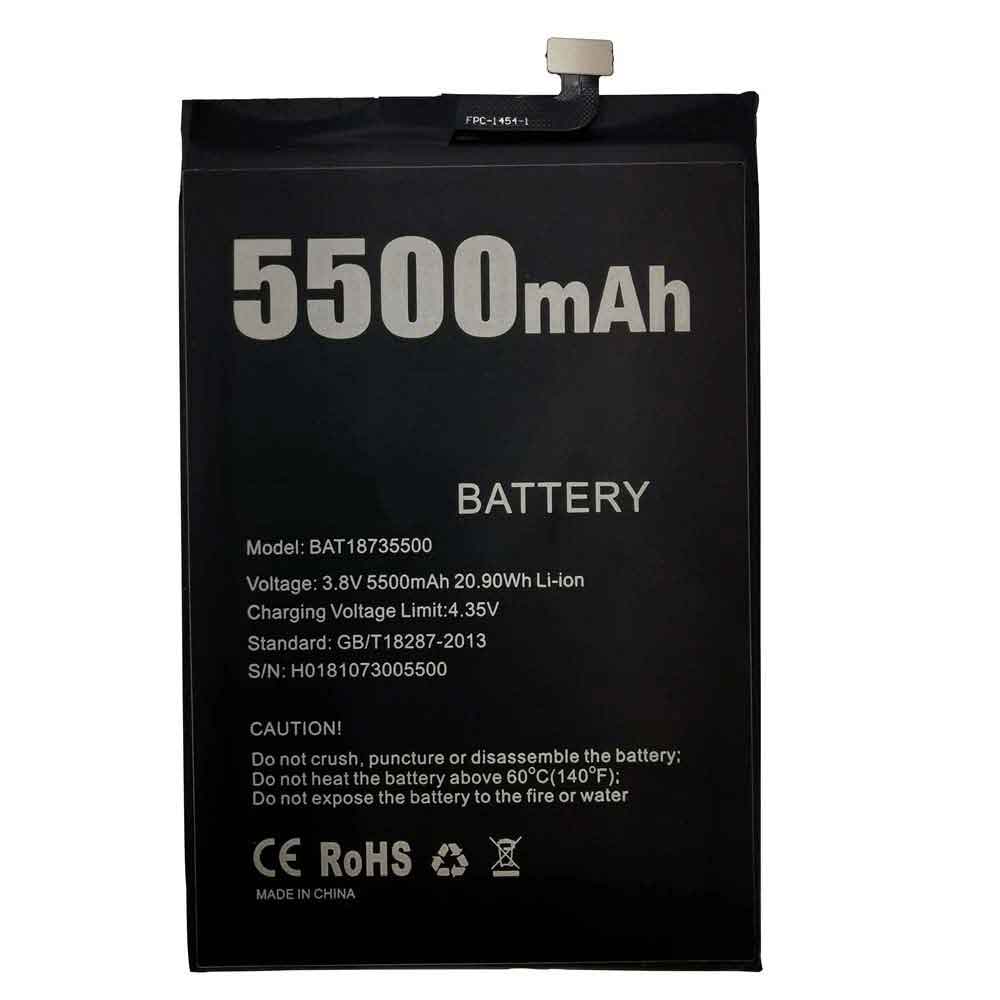 DOOGEE BAT18735500 3.8V 4.35V 5500mAh/20.90WH Replacement Battery