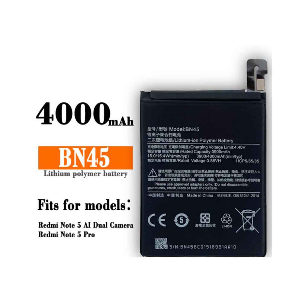 Xiaomi BN45 3.85V 4.4V 4000mAh/15.4WH Replacement Battery