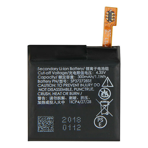 Ticwatch SP372728SE 3.8V/4.35V 300mAh/1.1WH Replacement Battery