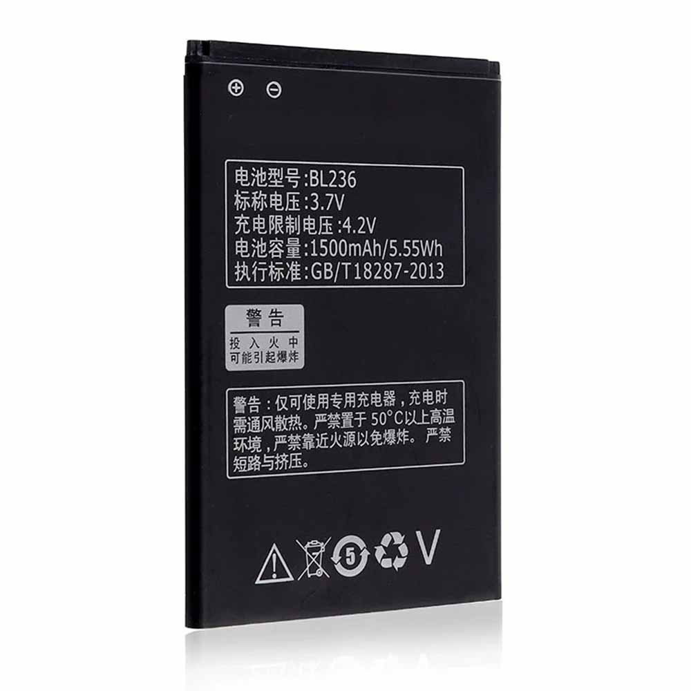 Lenovo BL236 3.7V/4.2V 1500mAh/5.55WH Replacement Battery