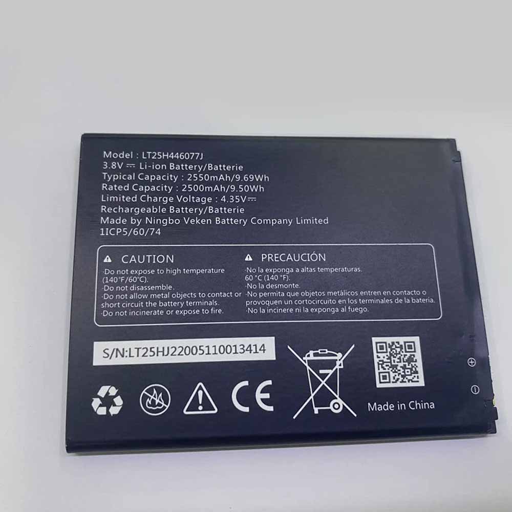 Wiko LT25H446077J 3.8V/4.35V 2500mAh/9.50WH Replacement Battery