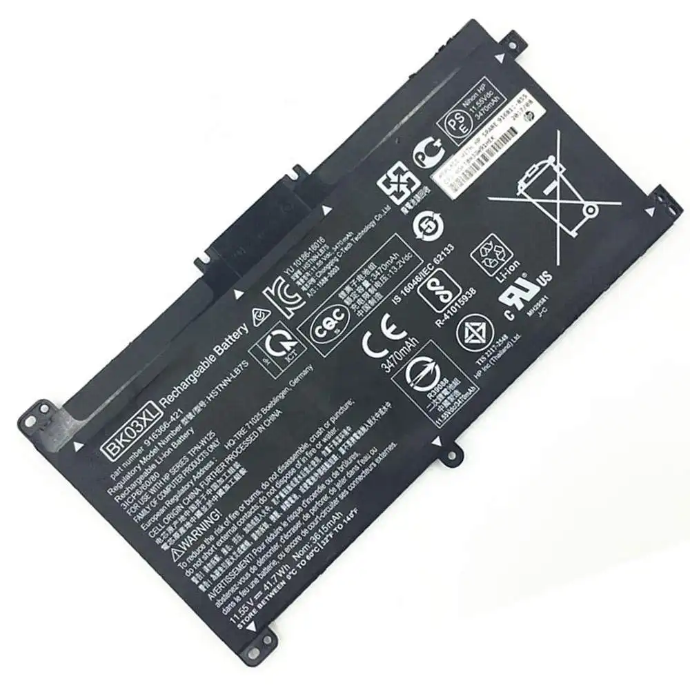 HP BK03XL HSTNN-UB7G TPN-W125 916366-541 916811-855 Series